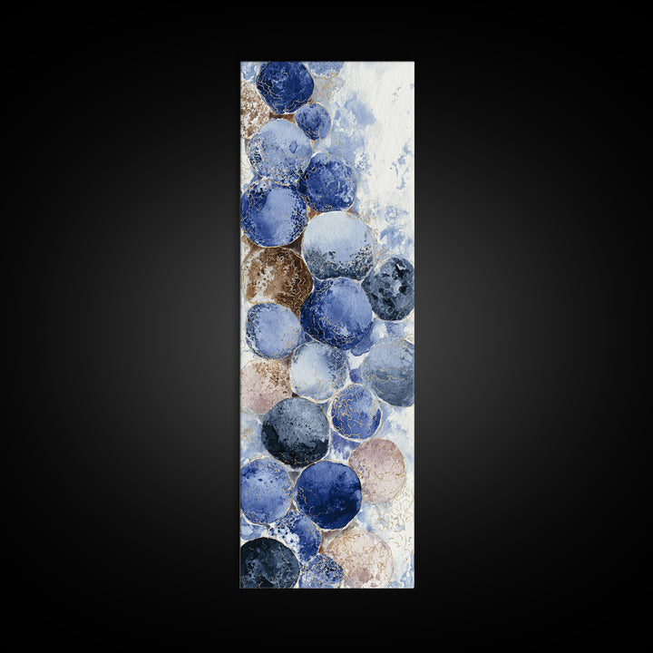 Blueberry Galette with Rustic Farmhouse Texture Canvas Print, Bakery Art, Watercolor Painting, Bakery Decor, Patisserie, BAK-1x3-35