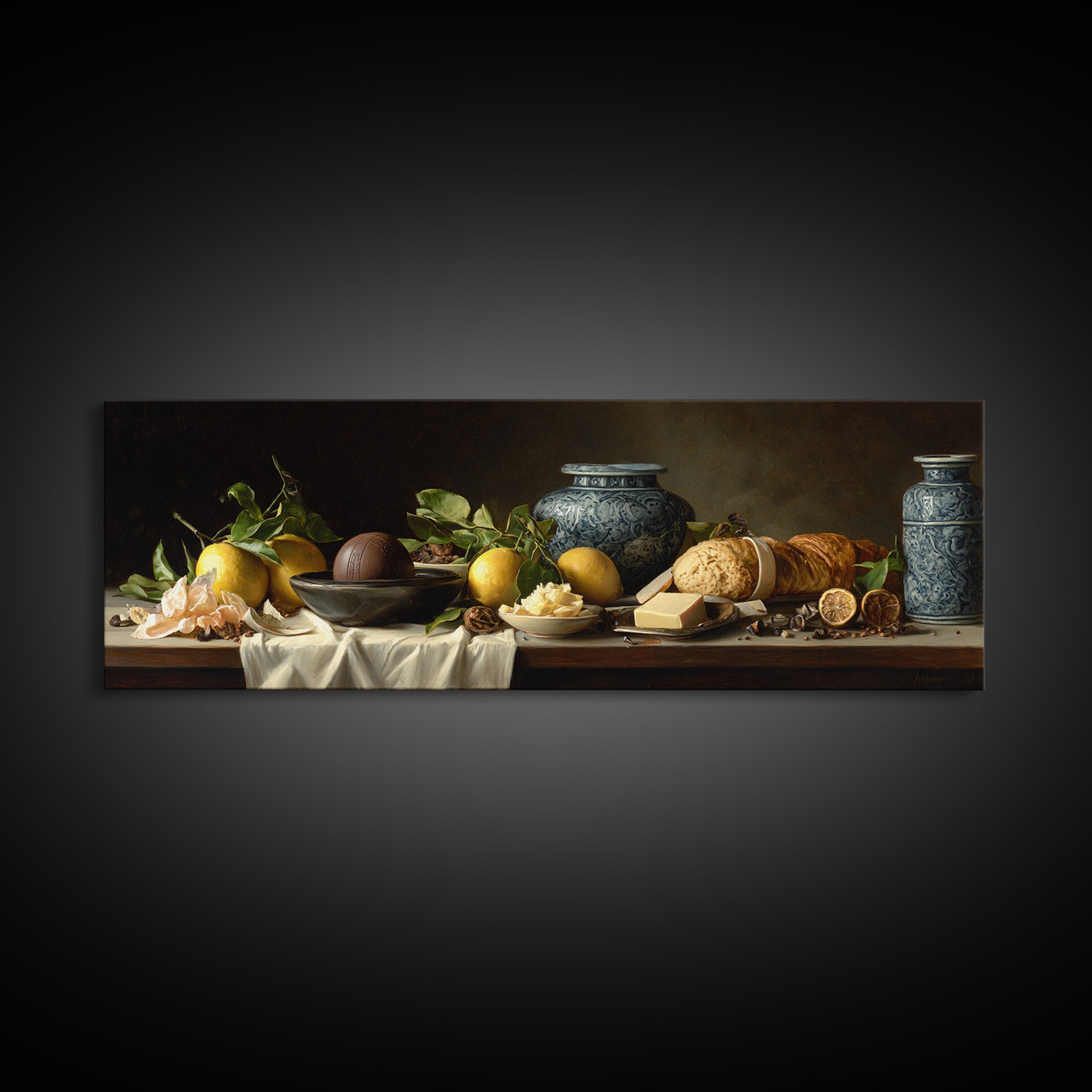Chocolate Truffle Still Life Framed Canvas Print, Bakery Art, Art Print, Bakery Decor, Fine Art, Patisserie, Kitchen Print, BAK-3x1-59