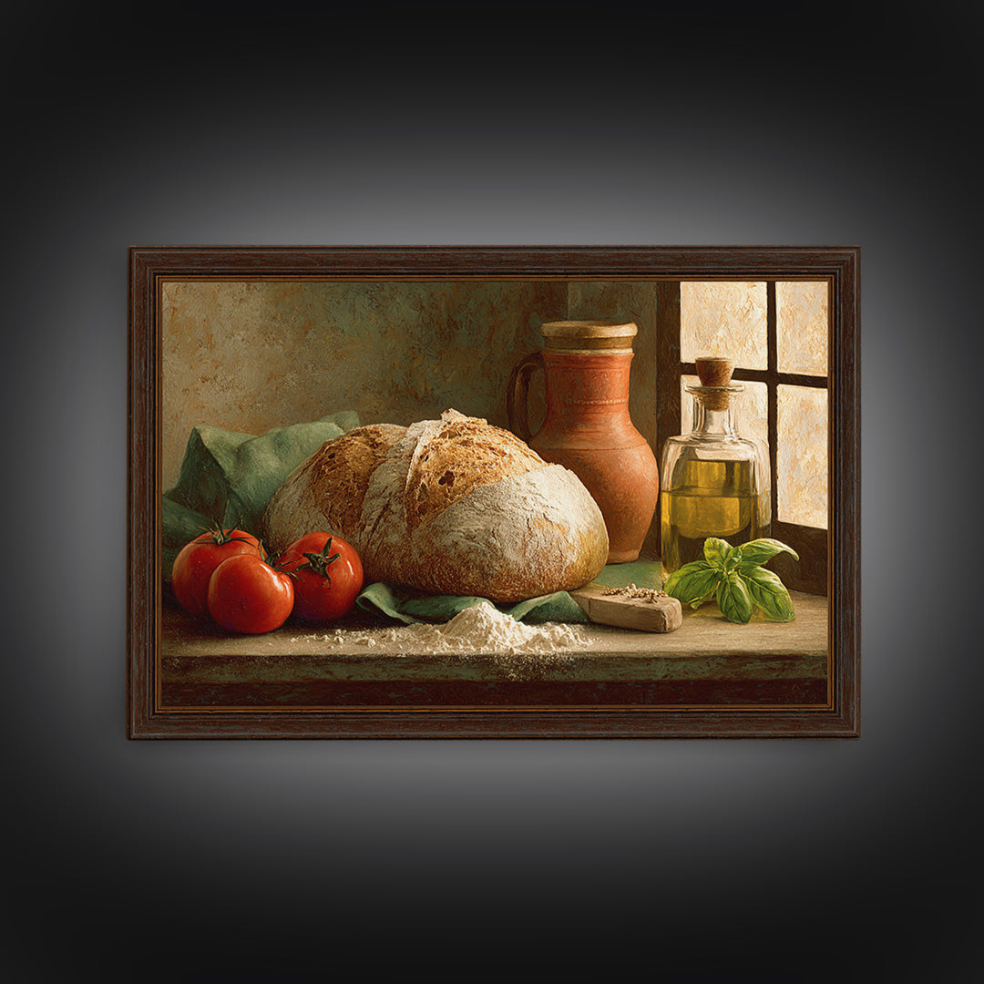 Rustic Loaf of Bread Canvas Print, Bakery Art, Room Decor, Bakery Decor, Fine Art, Patisserie, Digital Print, Printable Art, BAK-3x2-56