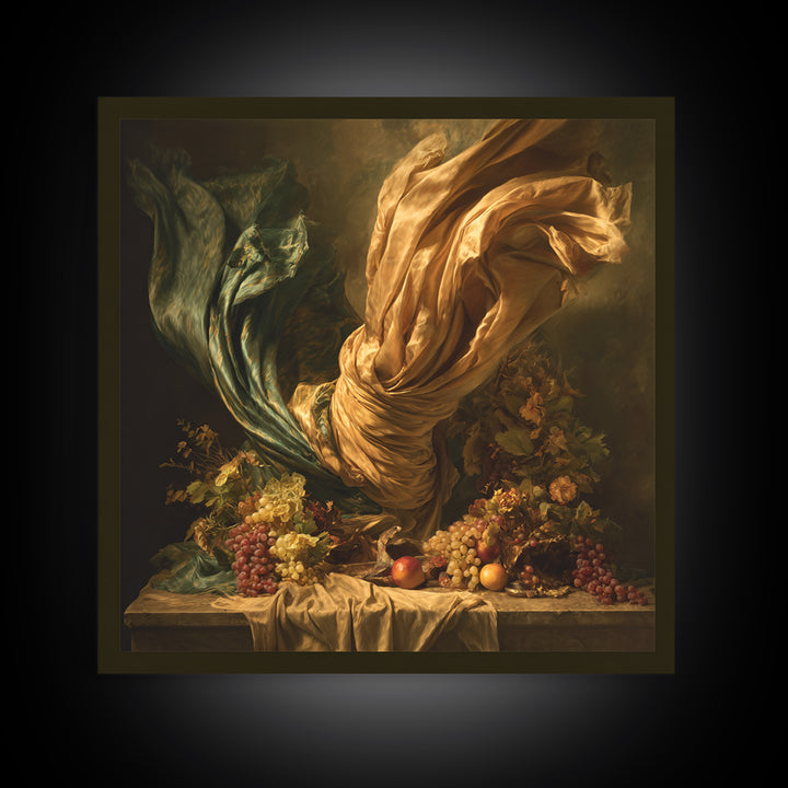 Mythic Goddess Figure Framed Canvas Print, Baroque Art, Eclectic Wall Art, Living Room Decor, Fine Art, Ornate, Gallery Decor, BAO-1x1-38