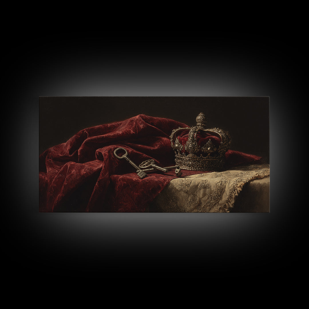 Dark Red Velvet Framed Canvas Print, Baroque Art, Contemporary Art, Living Room Decor, Fine Art, Ornate, 3d Wall Art, BAO-2x1-43