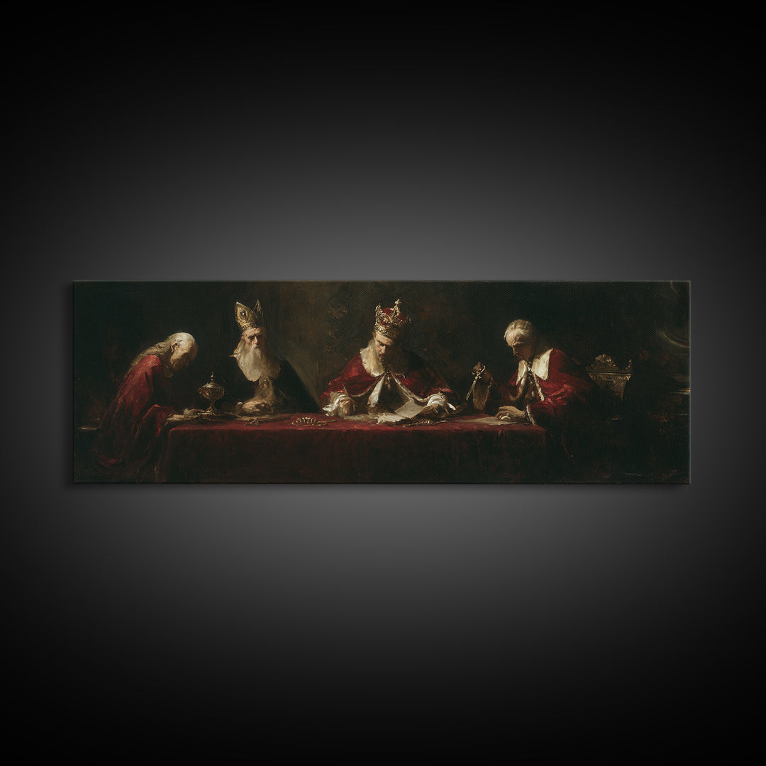 Dark Red Velvet Framed Canvas Print, Baroque Art, Contemporary Art, Living Room Decor, Fine Art, Ornate, 3d Wall Art, BAO-3x1-87