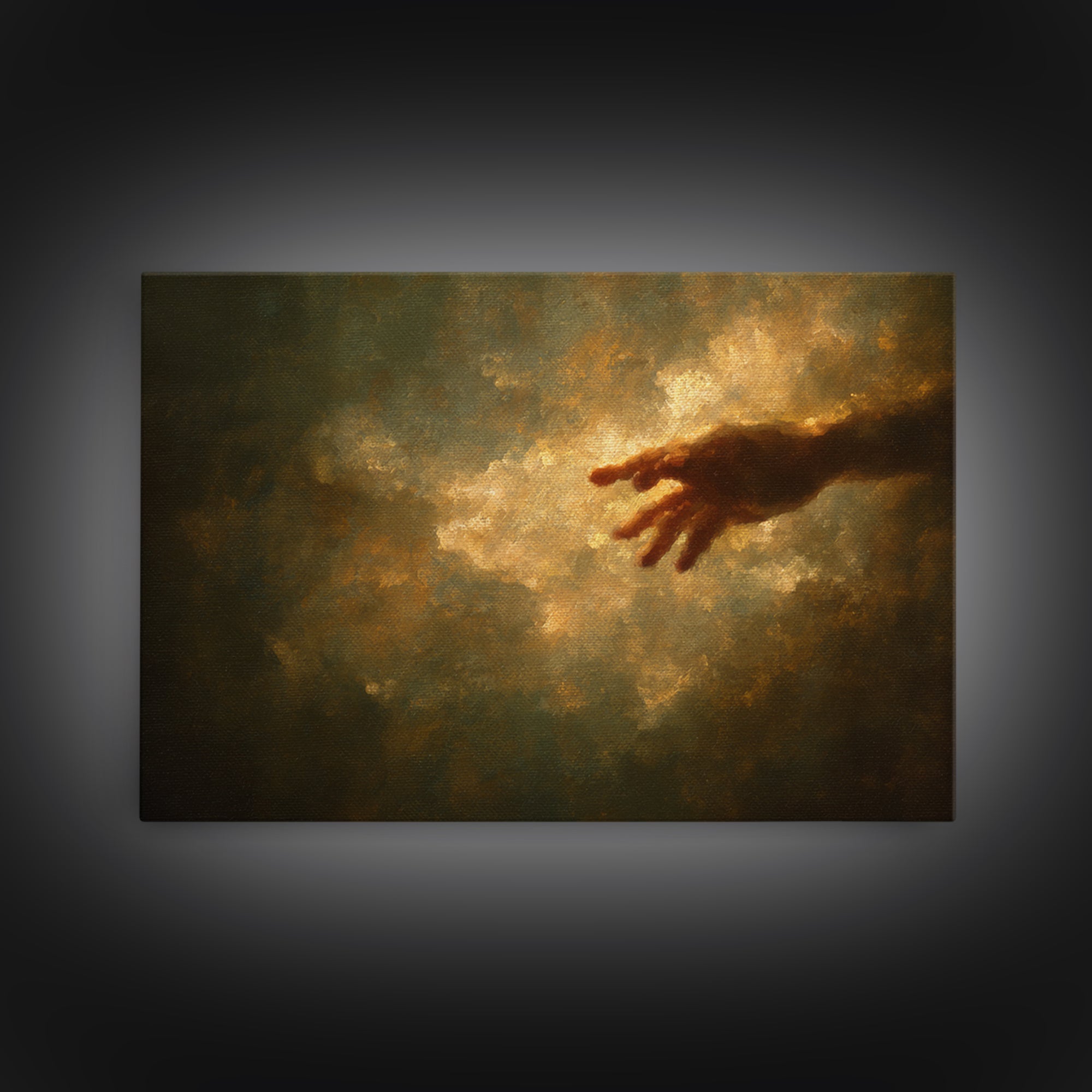 Angelic Hand Reaching Through Clouds Canvas Print, Baroque Art, Printable Art, Living Room Decor, Ornate, Gallery Wall, BAO-3x2-73