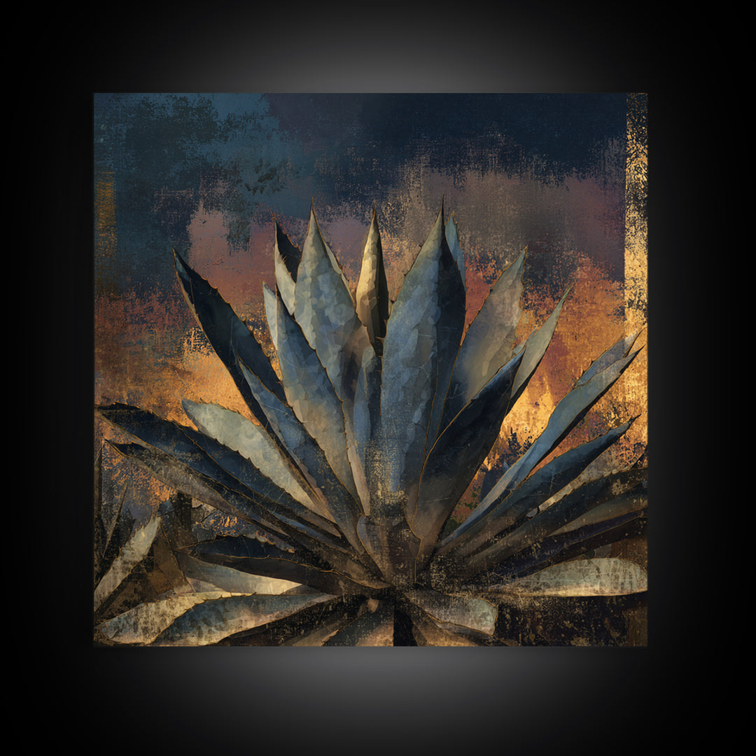 Tequila Agave Plant Study Canvas Print, Bar Art, Bar Cart, Bar Decor, Fine Art, Kitchen Print, Coffee Wall Art, BAR-1x1-36
