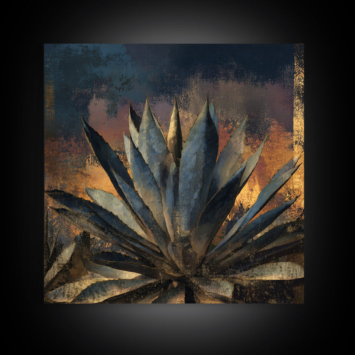Tequila Agave Plant Study Canvas Print, Bar Art, Bar Cart, Bar Decor, Fine Art, Kitchen Print, Coffee Wall Art, BAR-1x1-36