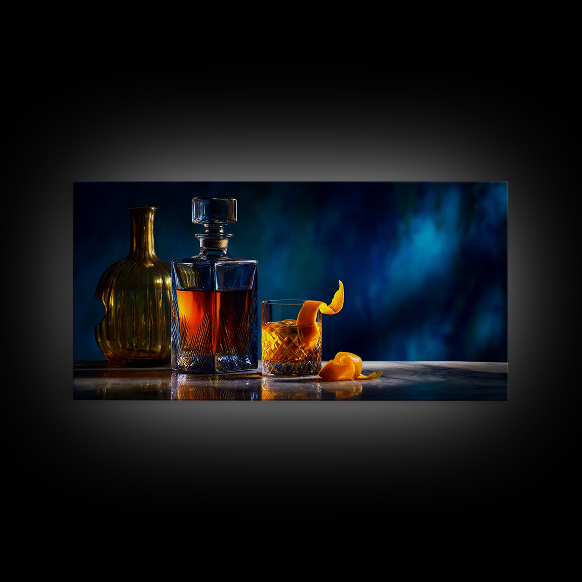 Old Fashioned Cocktail Canvas Print, Bar Art, Canvas Wall Art, Bar Decor, Oil Painting, Funky Wall Art, Bar Signs, BAR-2x1-21