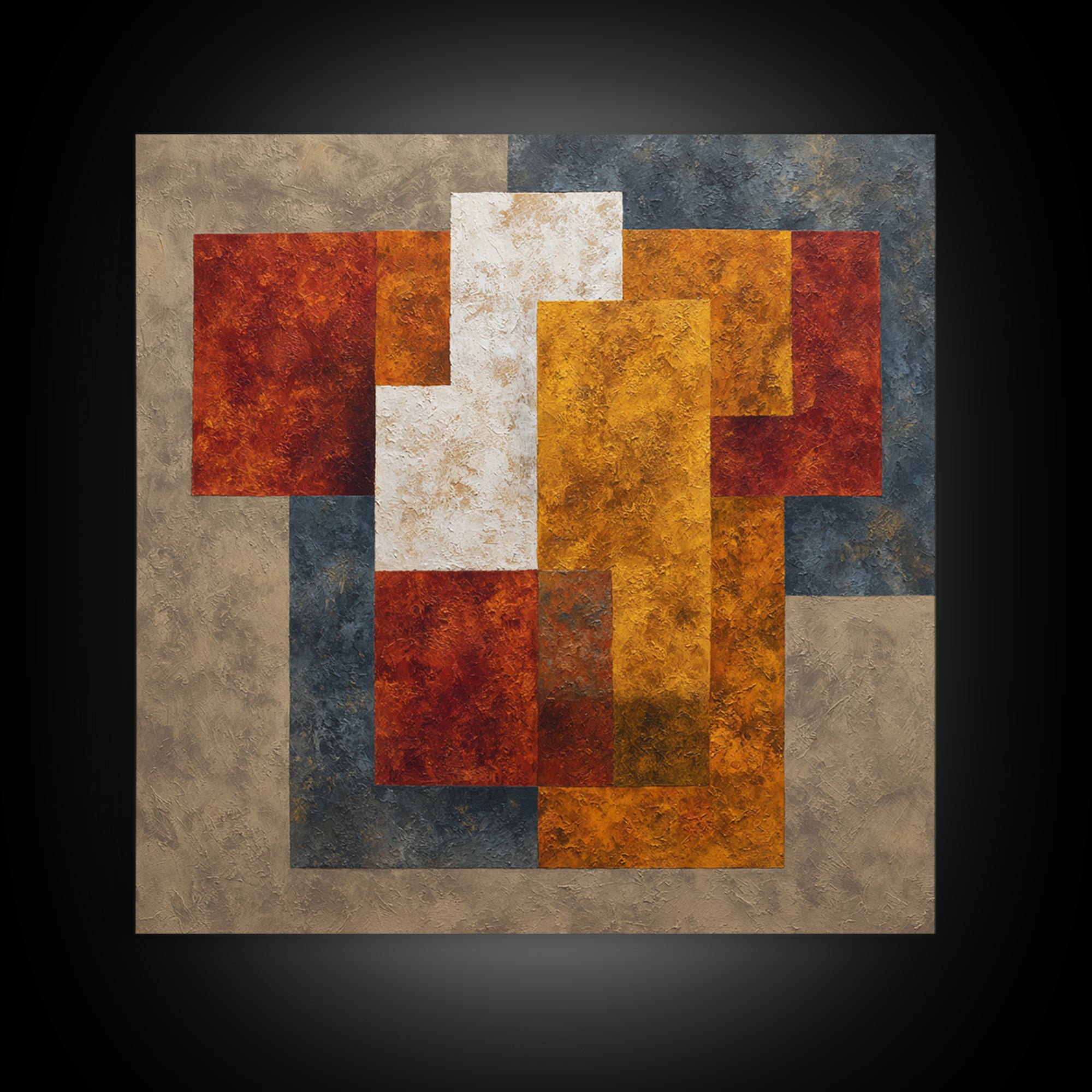 Sports Jersey Abstract Framed Canvas Print, Basement Art, Gallery Decor, Living Room Decor, Abstract Art, Retreat, BAS-1x1-78