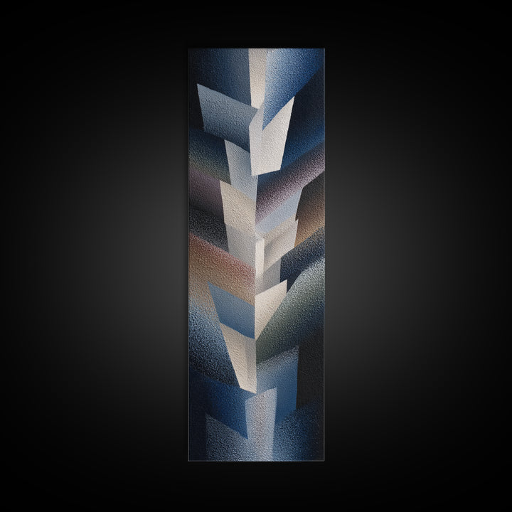 Abstract Soundwave Art Framed Canvas Print, Basement Art, Trendy Wall Art, Living Room Decor, Retreat, Original Art Prints, BAS-1x3-80