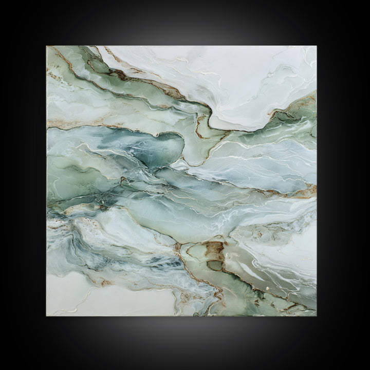 Abstract Marble Texture Framed Canvas Print, Bathroom Art, Dopamine Decor, Bathroom Decor, Abstract Art, Spa, Halloween Art, BAT-1x1-16