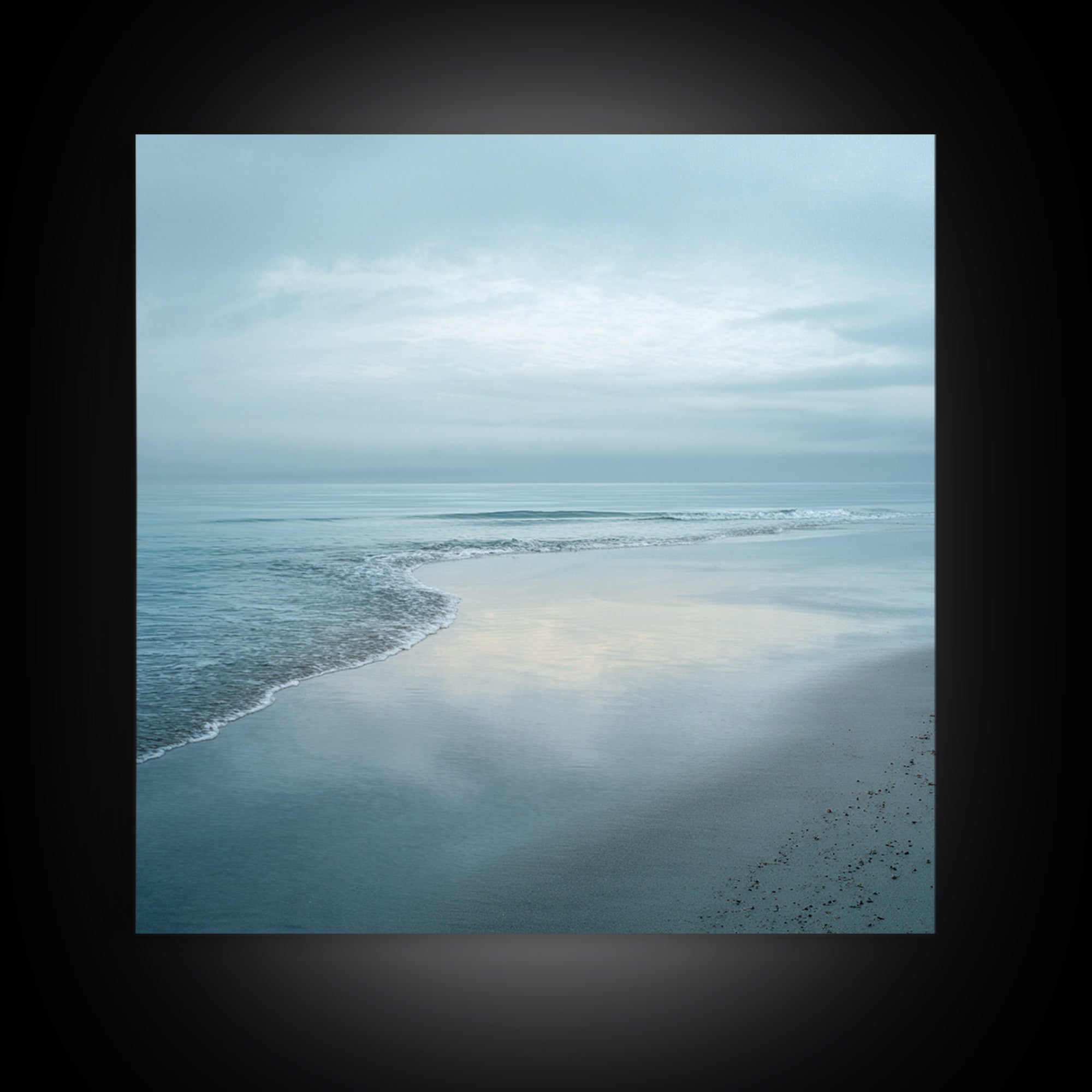 Soft Cloud and Rain Composition Canvas Print, Bathroom Art, Framed Wall Art, Bathroom Decor, Watercolor Art, Spa, BAT-1x1-19
