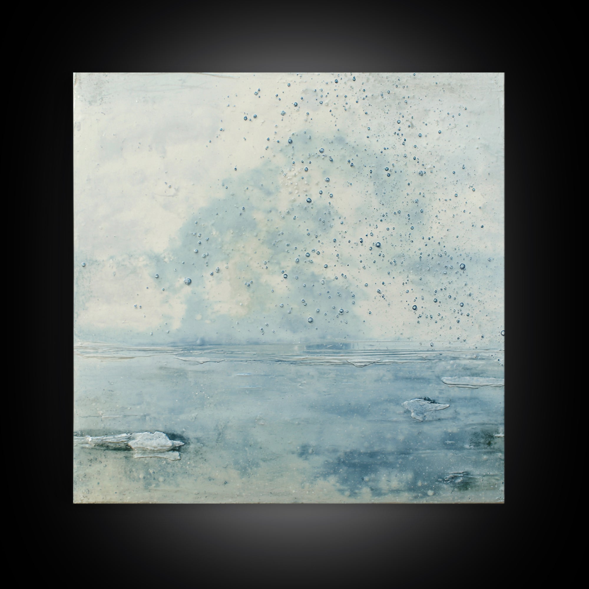 Soft Cloud and Rain Composition Canvas Print, Bathroom Art, Fine Art Print, Bathroom Decor, Fine Art, Spa, Poster, Digital Art, BAT-1x1-91