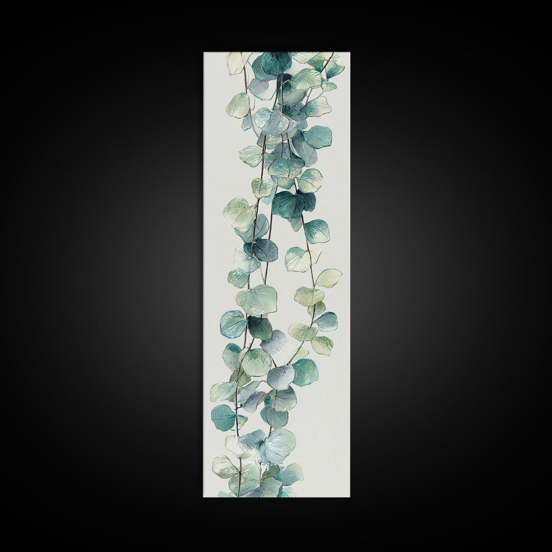 Spa Eucalyptus Branch Canvas Print, Bathroom Art, Retro Wall Art, Bathroom Decor, Fine Art, Spa, Modern Decor, Fine Art Print, BAT-1x3-14