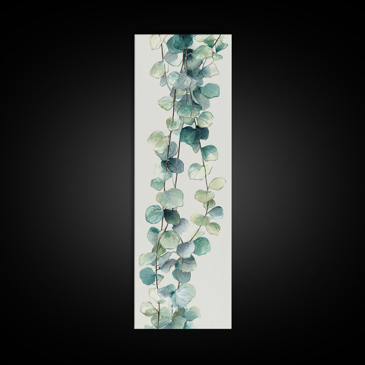 Spa Eucalyptus Branch Canvas Print, Bathroom Art, Retro Wall Art, Bathroom Decor, Fine Art, Spa, Modern Decor, Fine Art Print, BAT-1x3-14