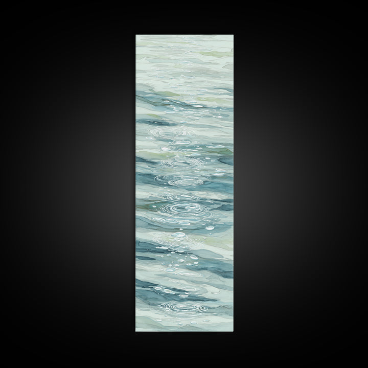 Abstract Water Ripples Canvas Print, Bathroom Art, Framed Wall Art, Bathroom Decor, Abstract Art, Spa, Bathroom Art Decor, BAT-1x3-41