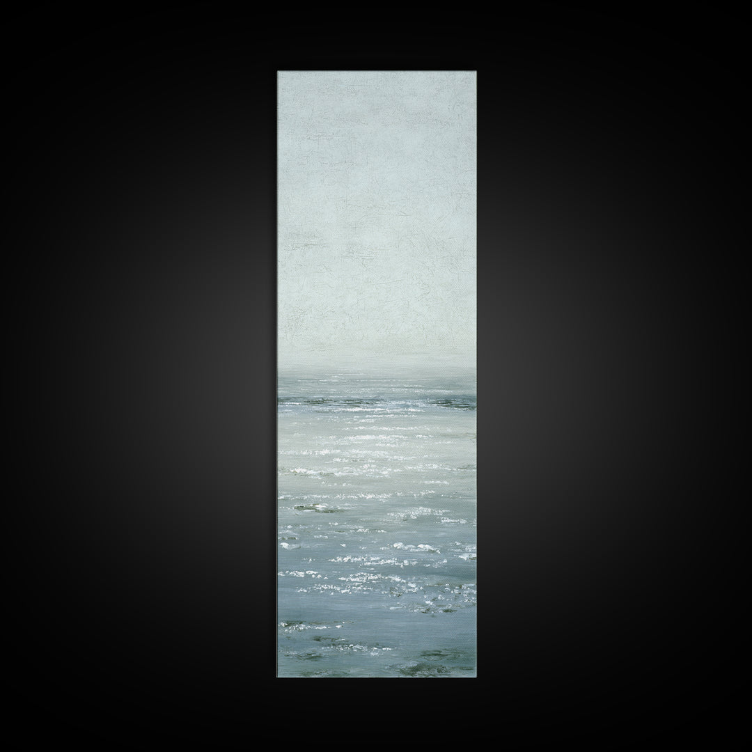 Misty Lake Scene Framed Canvas Print, Bathroom Art, Bathroom Print, Bathroom Decor, Fine Art, Spa, Minimalist Decor, BAT-1x3-45