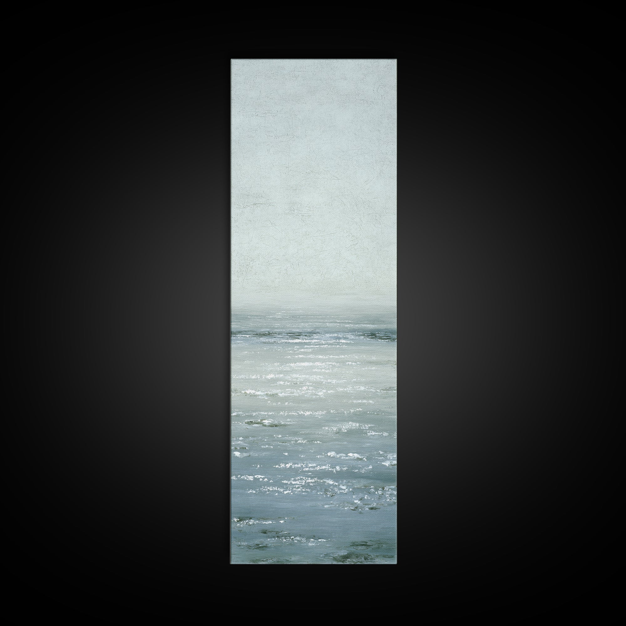 Misty Lake Scene Framed Canvas Print, Bathroom Art, Bathroom Print, Bathroom Decor, Fine Art, Spa, Minimalist Decor, BAT-1x3-45