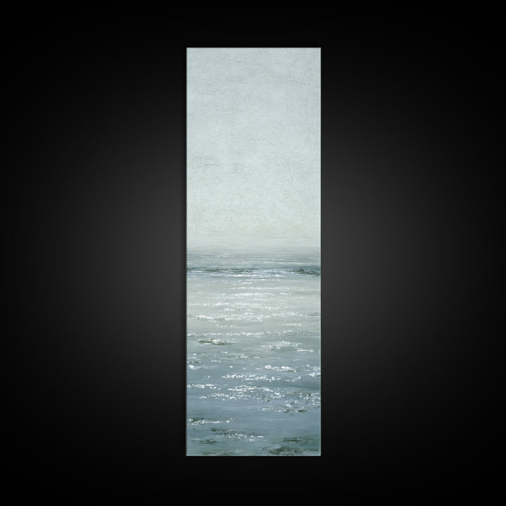 Misty Lake Scene Framed Canvas Print, Bathroom Art, Bathroom Print, Bathroom Decor, Fine Art, Spa, Minimalist Decor, BAT-1x3-45