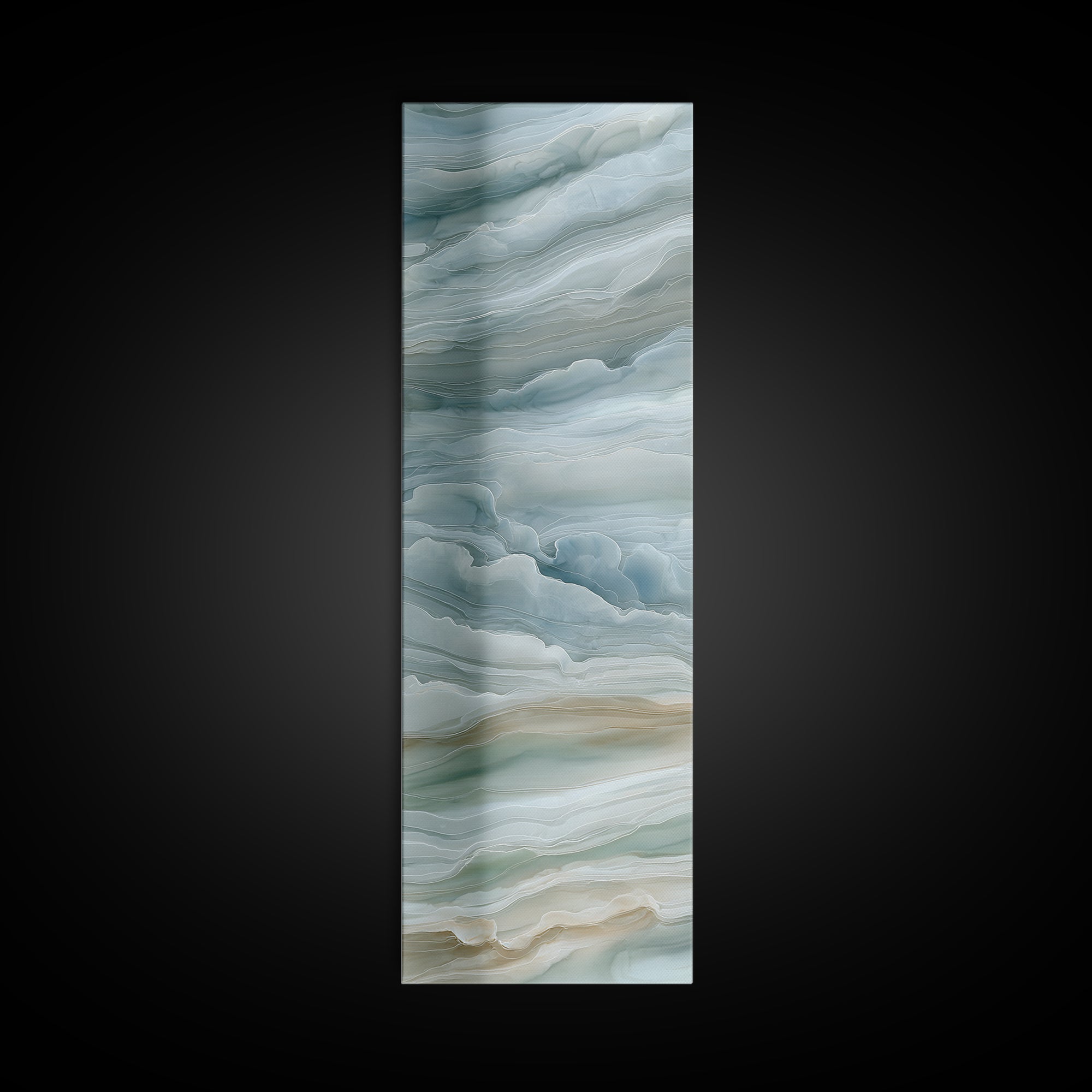 Soft Cloud and Rain Composition Canvas Print, Bathroom Art, Modern Decor, Bathroom Decor, Fine Art, Spa, Home Decor, Poster, BAT-1x3-7