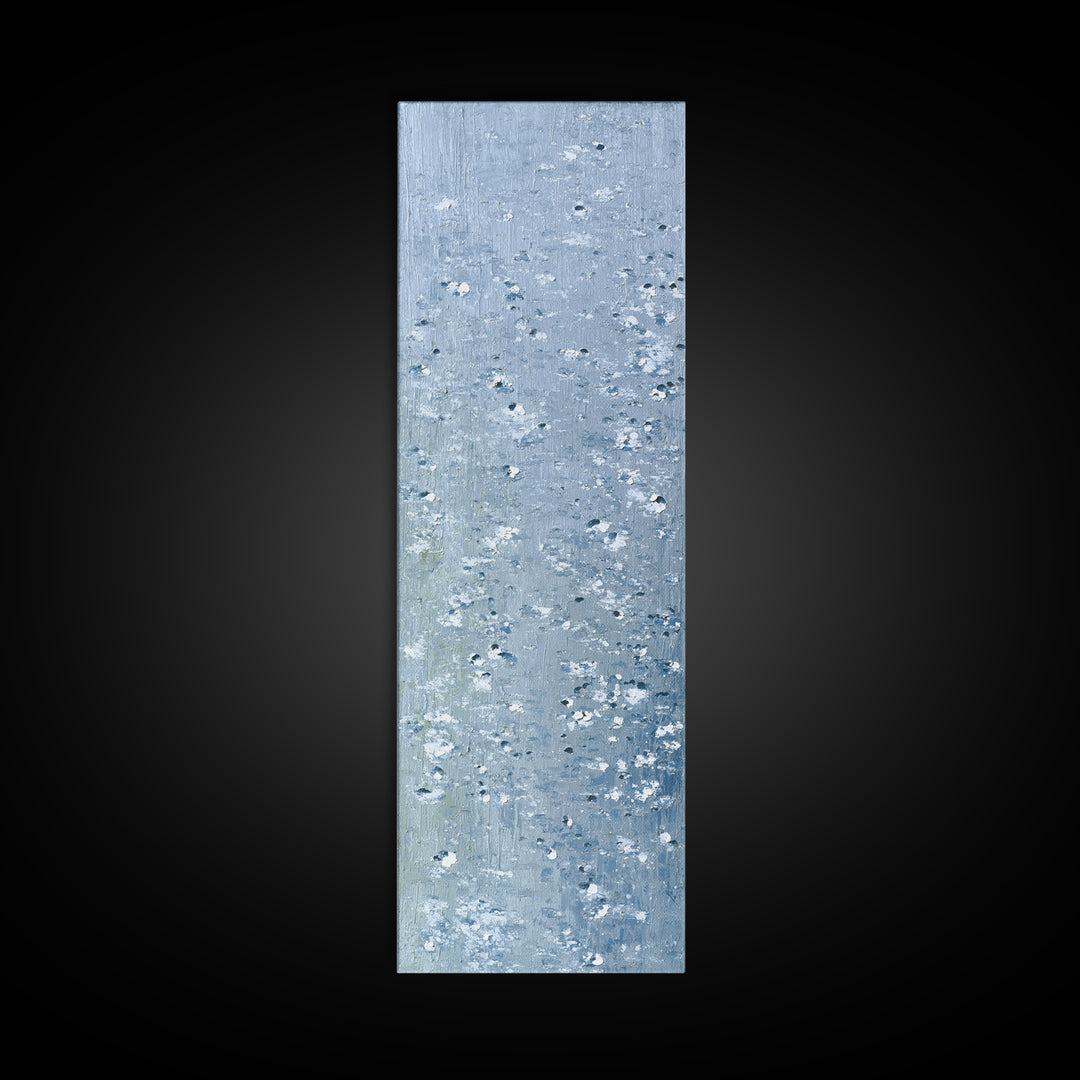 Soft Cloud and Rain Composition Framed Canvas Print, Bathroom Art, Digital Wall Art, Bathroom Decor, Spa, Unique Wall Art, BAT-1x3-79