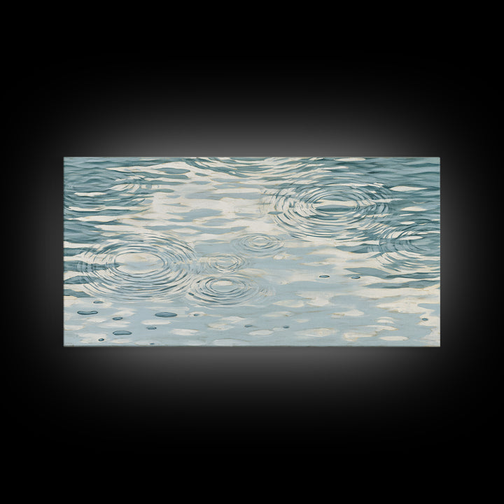 Abstract Water Ripples Framed Canvas Print, Bathroom Art, Art Print, Bathroom Decor, Fine Art, Spa, Custom Pet Portrait, BAT-2x1-1