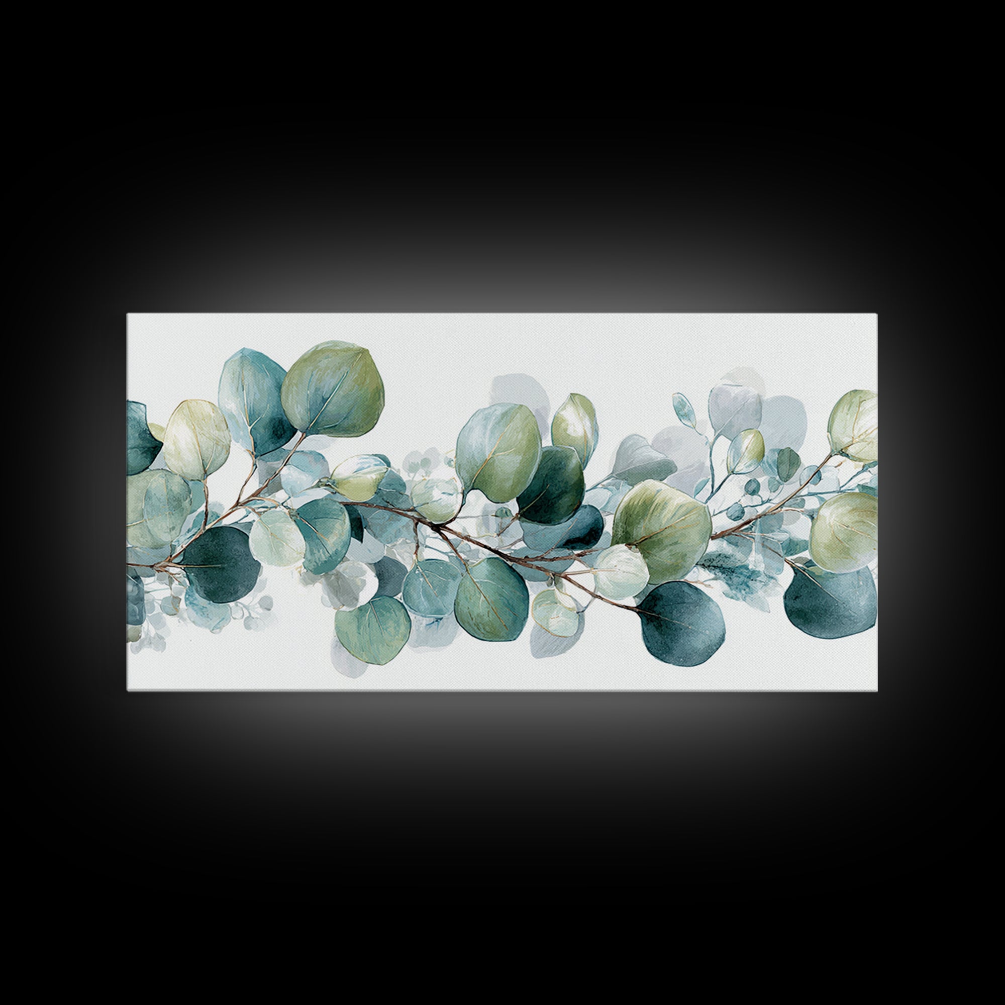 Spa Eucalyptus Branch Canvas Print, Bathroom Art, Wall Decor, Bathroom Decor, Fine Art, Spa, Contemporary Art, Wall Art, BAT-2x1-22