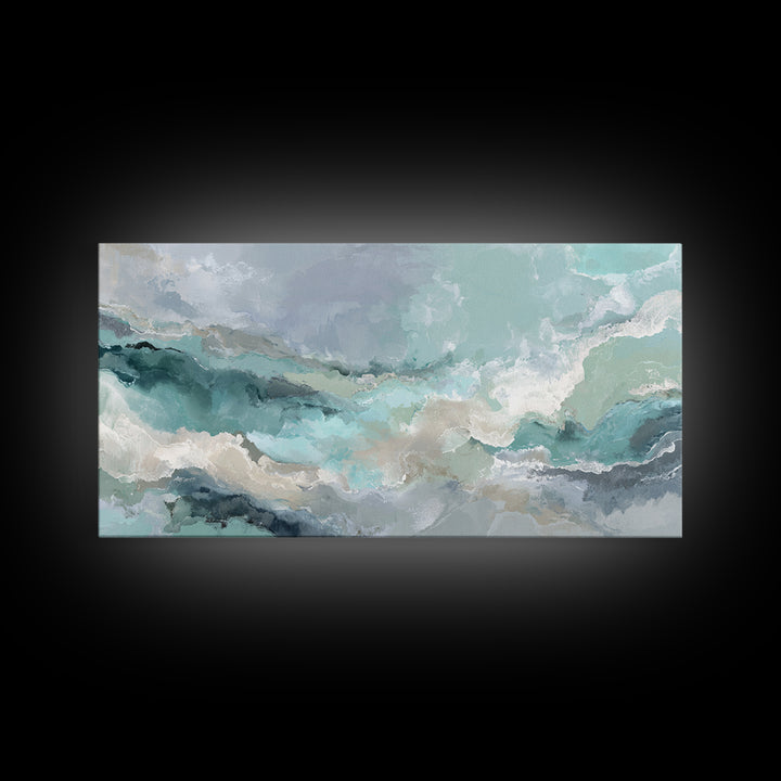 Abstract Marble Texture Framed Canvas Print, Bathroom Art, Bathroom Prints, Bathroom Decor, Abstract Art, Spa, Trendy Wall Art, BAT-2x1-84