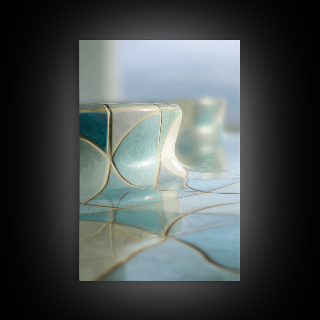 Clean Geometric Forms Canvas Print, Bathroom Art, Printable Wall Art, Bathroom Decor, Abstract Art, Spa, Bathroom Wall Decor, BAT-2x3-77