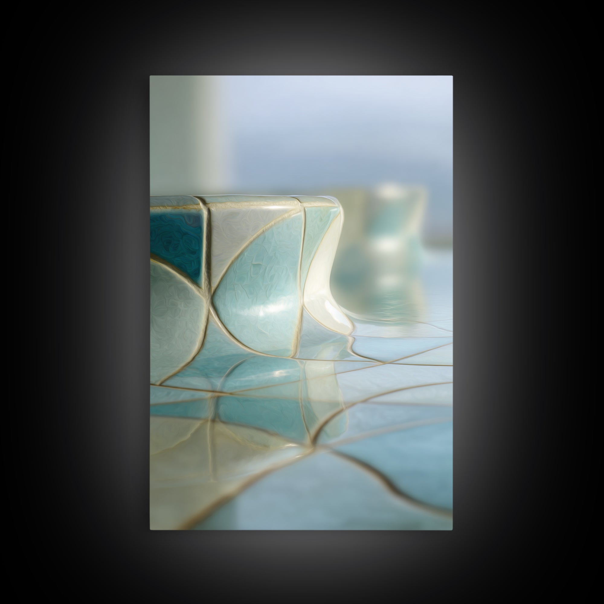 Clean Geometric Forms Canvas Print, Bathroom Art, Printable Wall Art, Bathroom Decor, Abstract Art, Spa, Bathroom Wall Decor, BAT-2x3-77