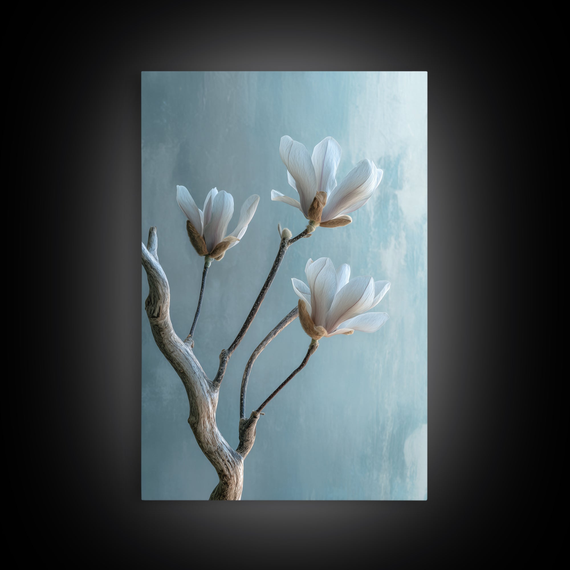 Soft Cloud and Rain Composition Canvas Print, Bathroom Art, Home Decor, Bathroom Decor, Fine Art, Spa, Canvas Wall Art, BAT-2x3-99