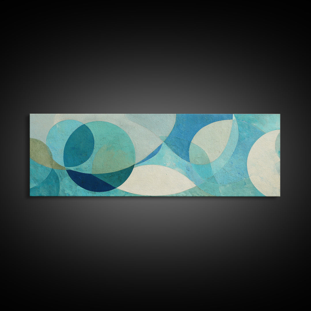 Clean Geometric Forms Framed Canvas Print, Bathroom Art, Bathroom Decor, Abstract Art, Spa, Bathroom Accessories, Modern Art, BAT-3x1-37