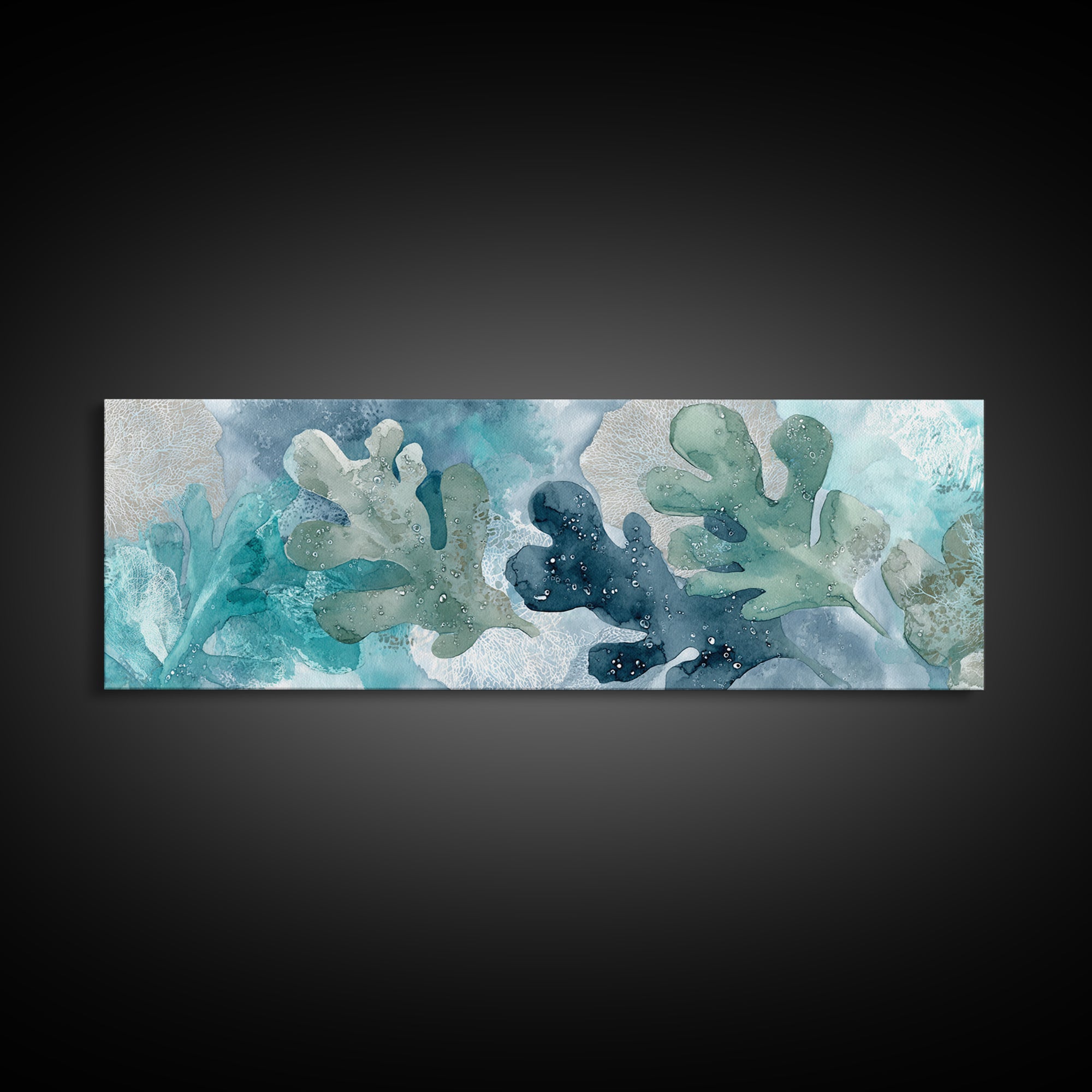 Tropical Leaf Silhouette Canvas Print, Bathroom Art, Bathroom Wall Decor, Bathroom Decor, Fine Art, Spa, Bathroom Print, BAT-3x1-6