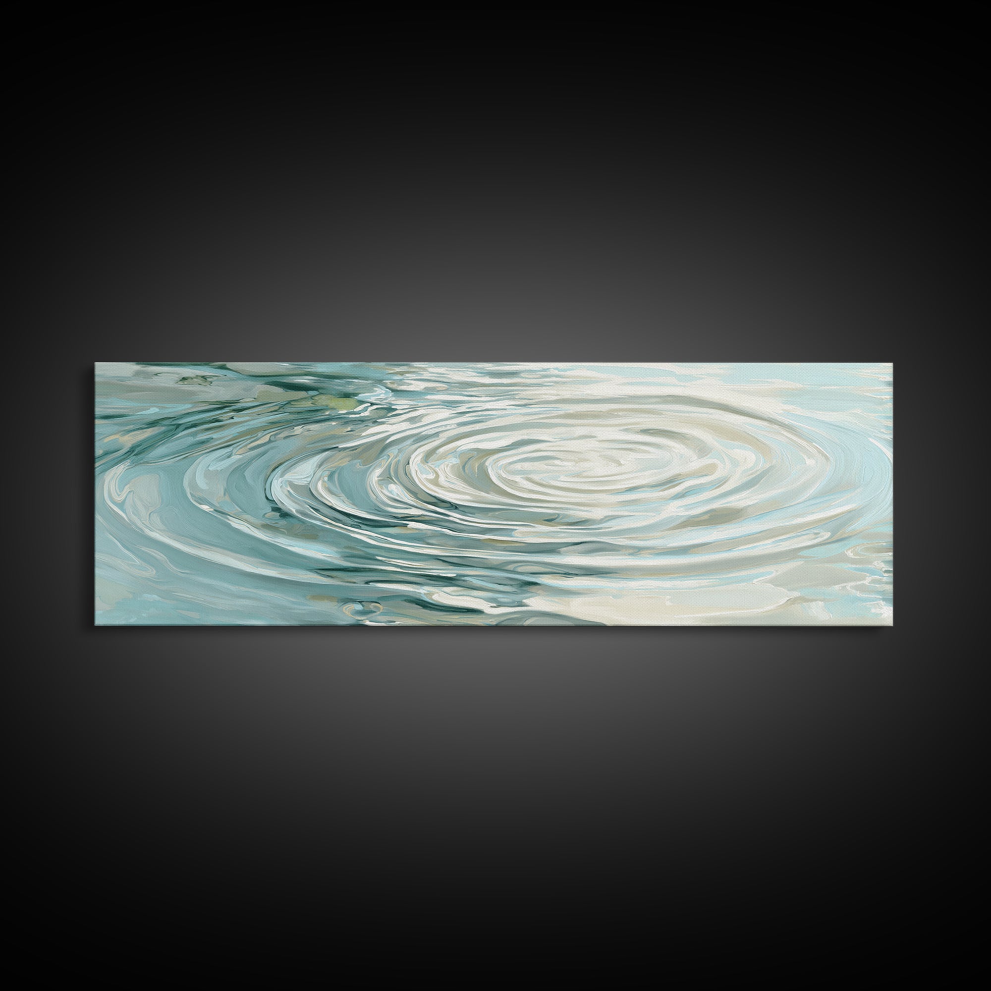 Abstract Water Ripples Framed Canvas Print, Bathroom Art, Bathroom Wall Decor, Bathroom Decor, Fine Art, Spa, Bathroom Print, BAT-3x1-69