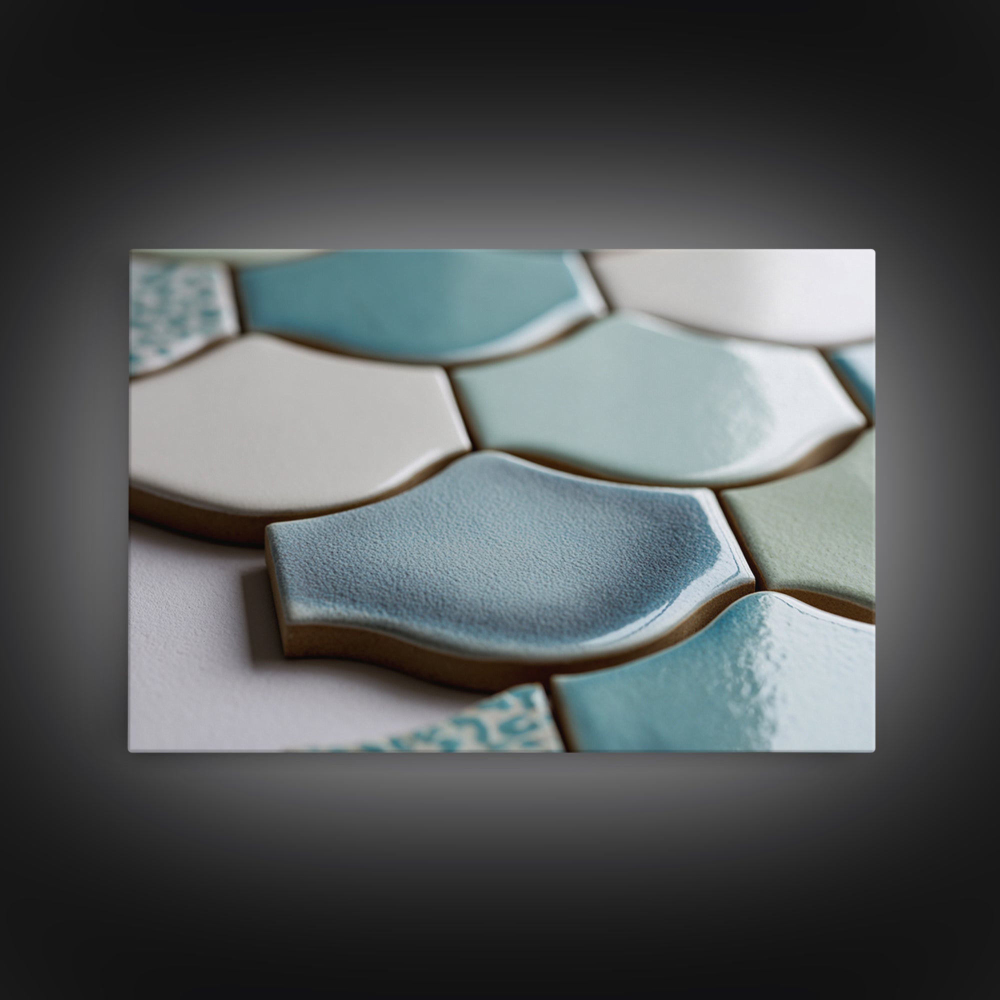 Clean Geometric Forms Framed Canvas Print, Bathroom Art, Wall Hanging, Bathroom Decor, Spa, Modern Art, Bathroom Art Decor, BAT-3x2-25