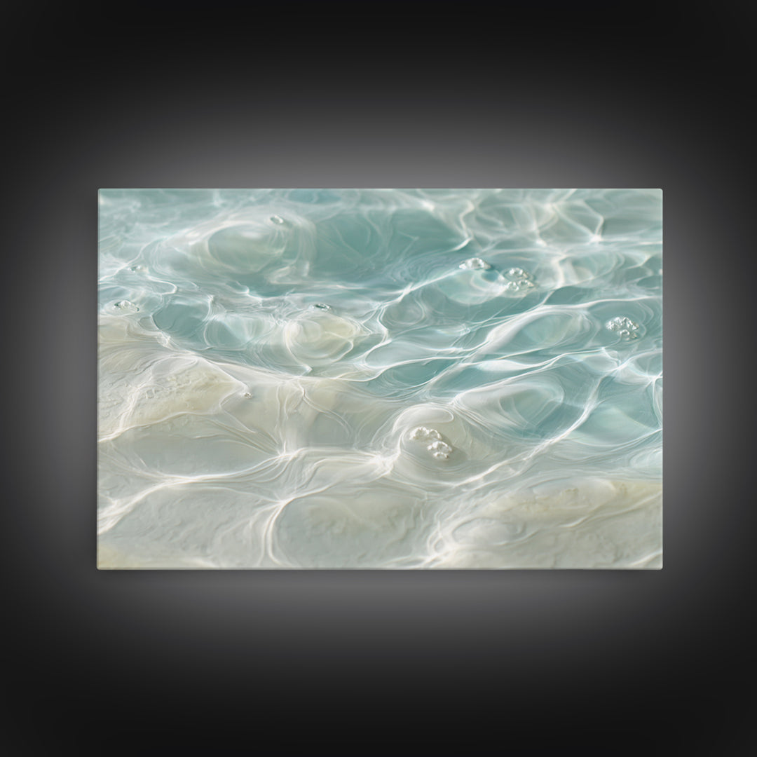 Abstract Water Ripples Canvas Print, Bathroom Art, Dog Portrait, Bathroom Decor, Abstract Art, Spa, Minimalist Wall Art, BAT-3x2-33