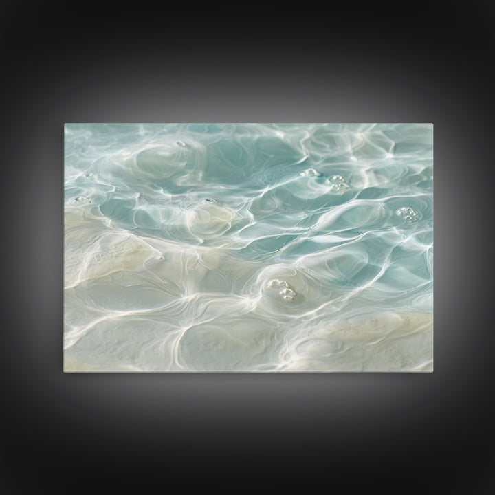 Abstract Water Ripples Canvas Print, Bathroom Art, Dog Portrait, Bathroom Decor, Abstract Art, Spa, Minimalist Wall Art, BAT-3x2-33