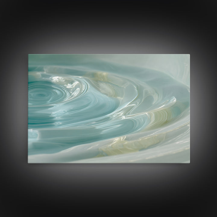 Abstract Water Ripples Canvas Print, Bathroom Art, Dog Portrait, Bathroom Decor, Abstract Art, Spa, Minimalist Wall Art, BAT-3x2-57