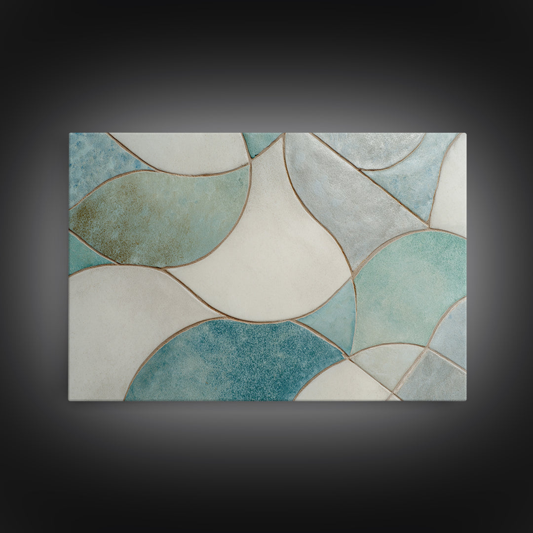 Clean Geometric Forms Canvas Print, Bathroom Art, Bathroom Prints, Bathroom Decor, Spa, Trendy Wall Art, Gallery Decor, BAT-3x2-73
