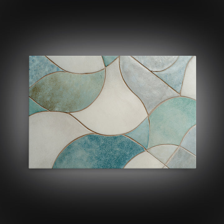 Clean Geometric Forms Canvas Print, Bathroom Art, Bathroom Prints, Bathroom Decor, Spa, Trendy Wall Art, Gallery Decor, BAT-3x2-73