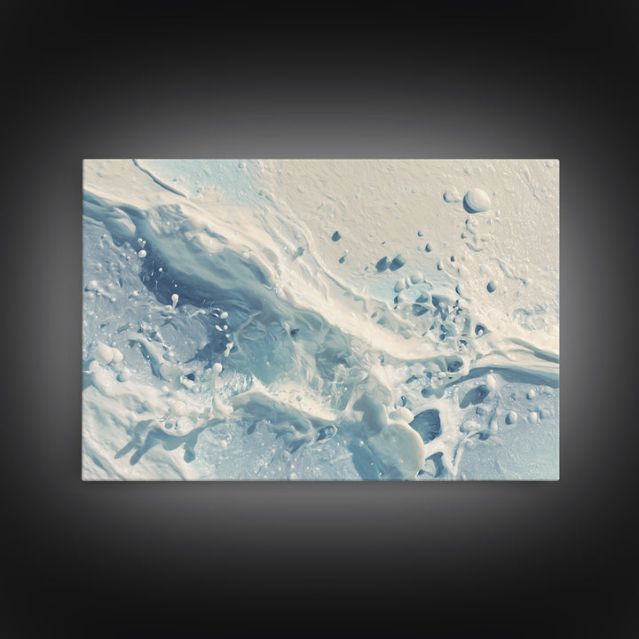 Abstract Water Ripples Framed Canvas Print, Bathroom Art, Unique Wall Art, Bathroom Decor, Abstract Art, Spa, Gallery Decor, BAT-3x2-81