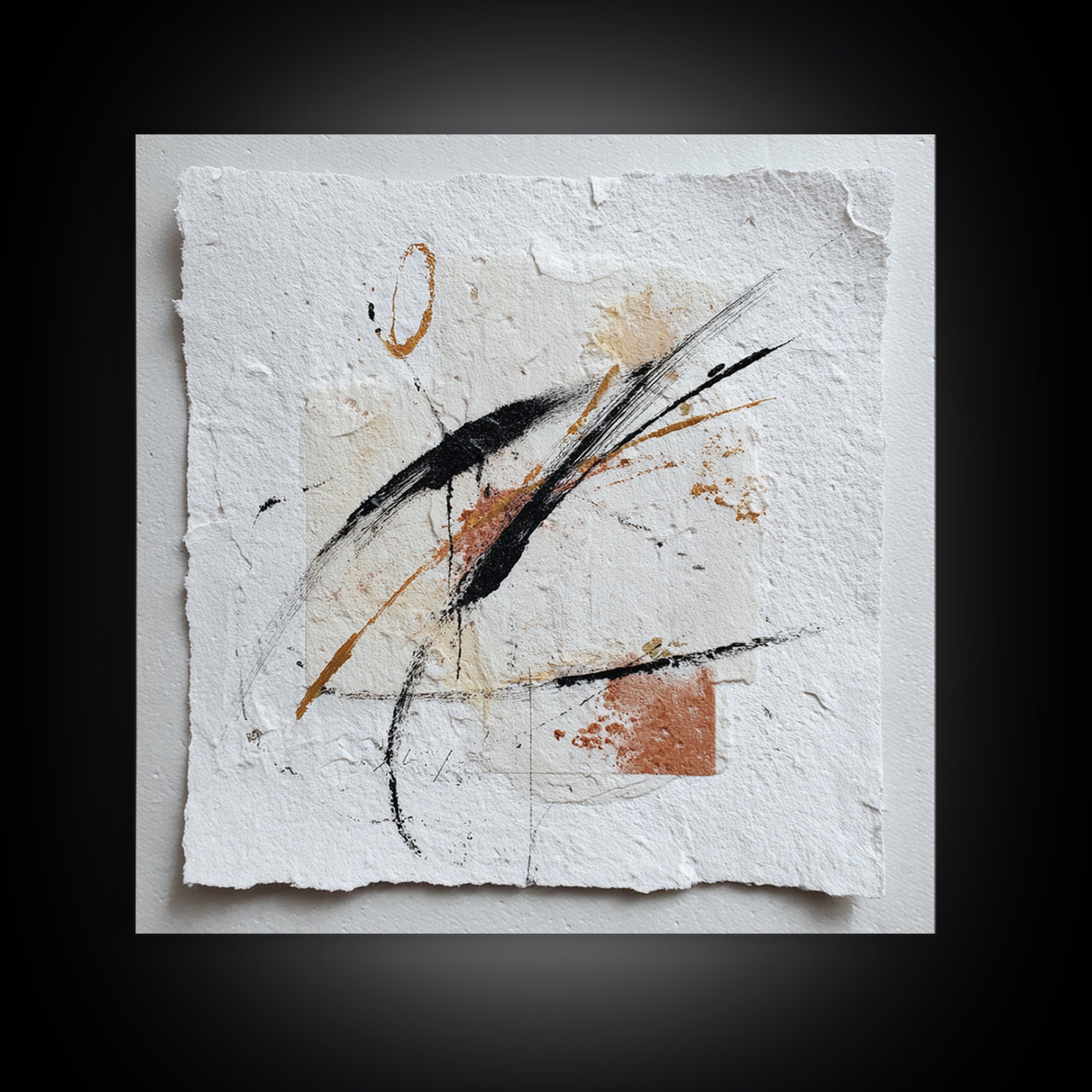 Abstract Charcoal Gestures on White Paper Framed Canvas Print, Black and White Art, Art Prints, Living Room Decor, Monochrome, BAW-1x1-28