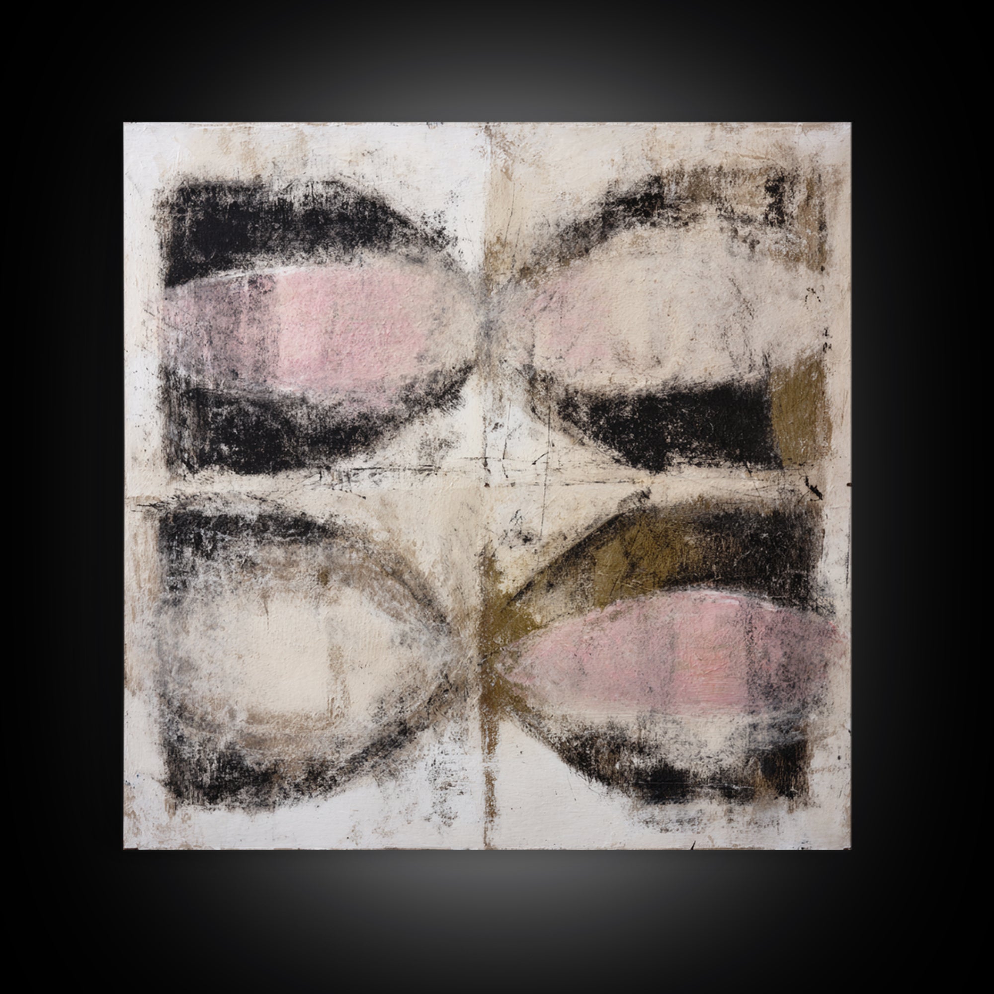 Abstract Charcoal Gestures on White Paper Canvas Print, Black and White Art, Printable Art, Living Room Decor, Monochrome, BAW-1x1-52