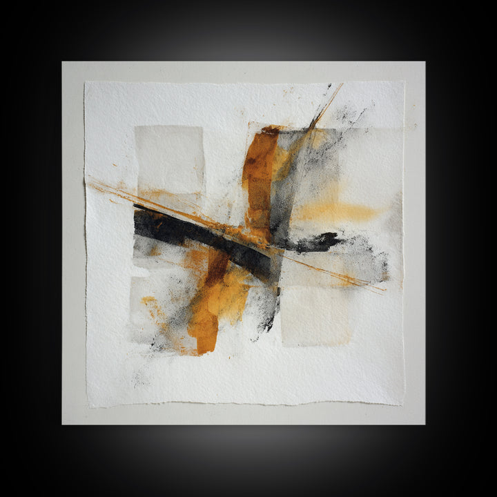 Abstract Charcoal Gestures on White Paper Canvas Print, Black and White Art, Retro Wall Art, Living Room Decor, Abstract Art, BAW-1x1-76