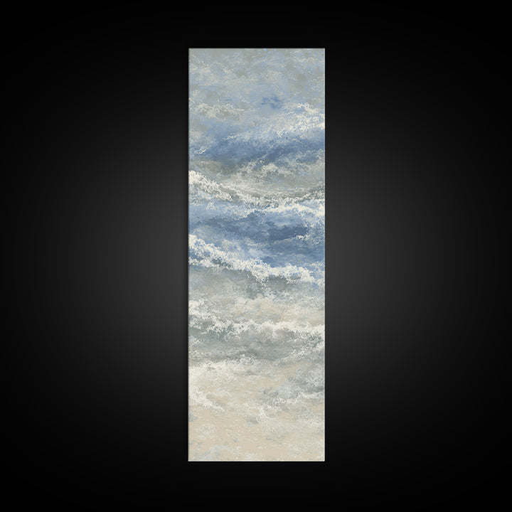Stormy Ocean Wave Framed Canvas Print, Black and White Art, Modern Decor, Living Room Decor, Fine Art, Monochrome, Wall Decor, BAW-1x3-70