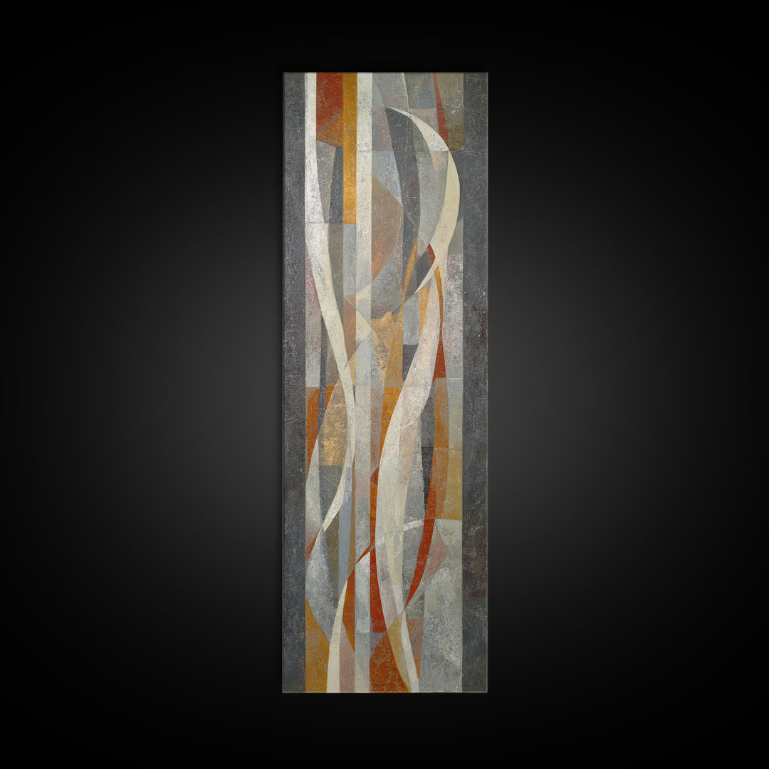 Abstract Marble Texture Framed Canvas Print, Black and White Art, Neutral Decor, Living Room Decor, Fine Art, Monochrome, BAW-1x3-75