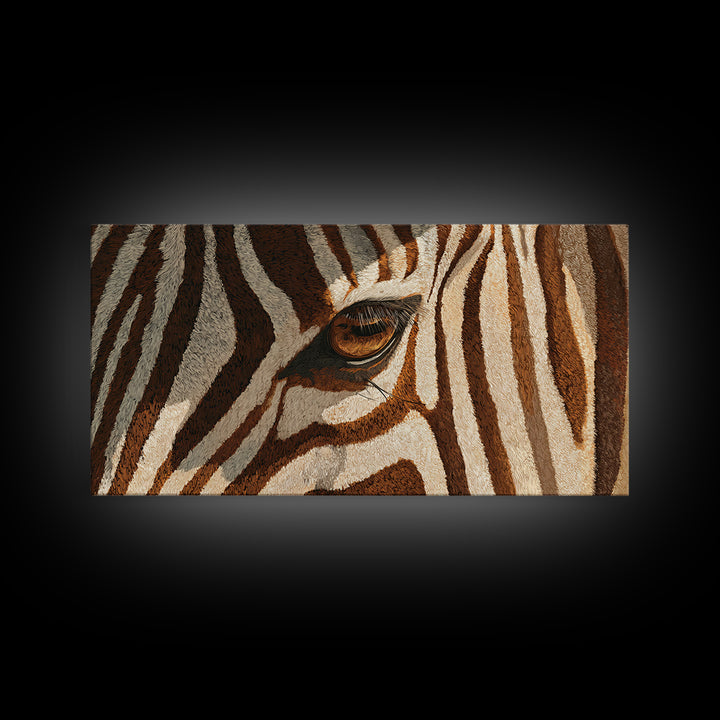 Zebra Stripe Closeup as Graphic Abstraction Canvas Print, Black and White Art, Canvas Print, Living Room Decor, Monochrome, BAW-2x1-100
