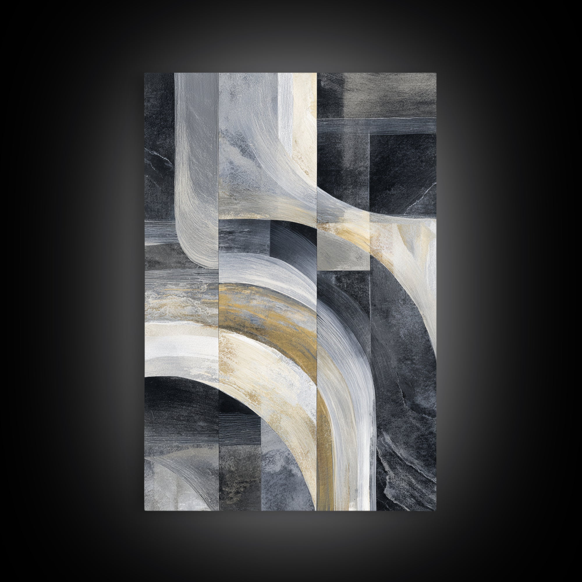 Abstract Marble Texture Canvas Print, Black and White Art, Print, Living Room Decor, Abstract Art, Monochrome, Printable Art, BAW-2x3-23