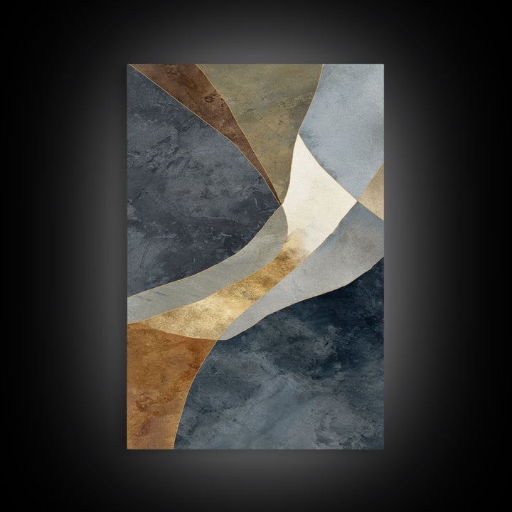 Abstract Marble Texture Canvas Print, Black and White Art, Modern Art, Living Room Decor, Abstract Art, Monochrome, BAW-2x3-95
