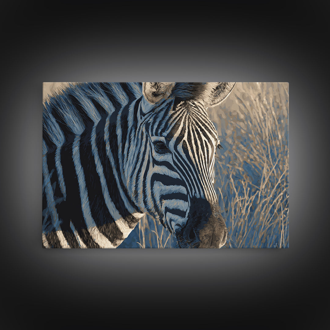 Zebra Stripe Closeup as Graphic Abstraction Canvas Print, Black and White Art, Canvas Print, Living Room Decor, Monochrome, BAW-3x2-12