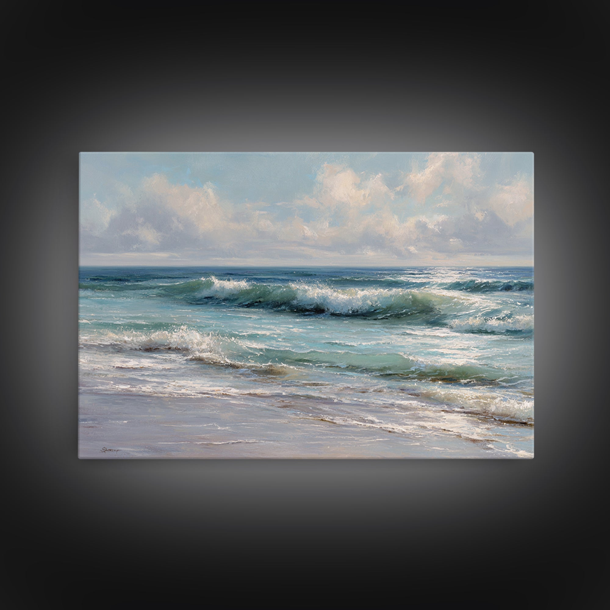 Stormy Ocean Wave Canvas Print, Black and White Art, Printable Art, Living Room Decor, Fine Art, Monochrome, Gallery Decor, BAW-3x2-38