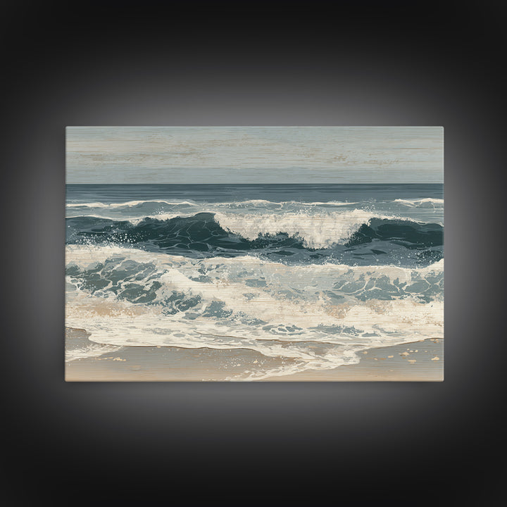 Stormy Ocean Wave Canvas Print, Black and White Art, Printable Art, Living Room Decor, Fine Art, Monochrome, Gallery Decor, BAW-3x2-62
